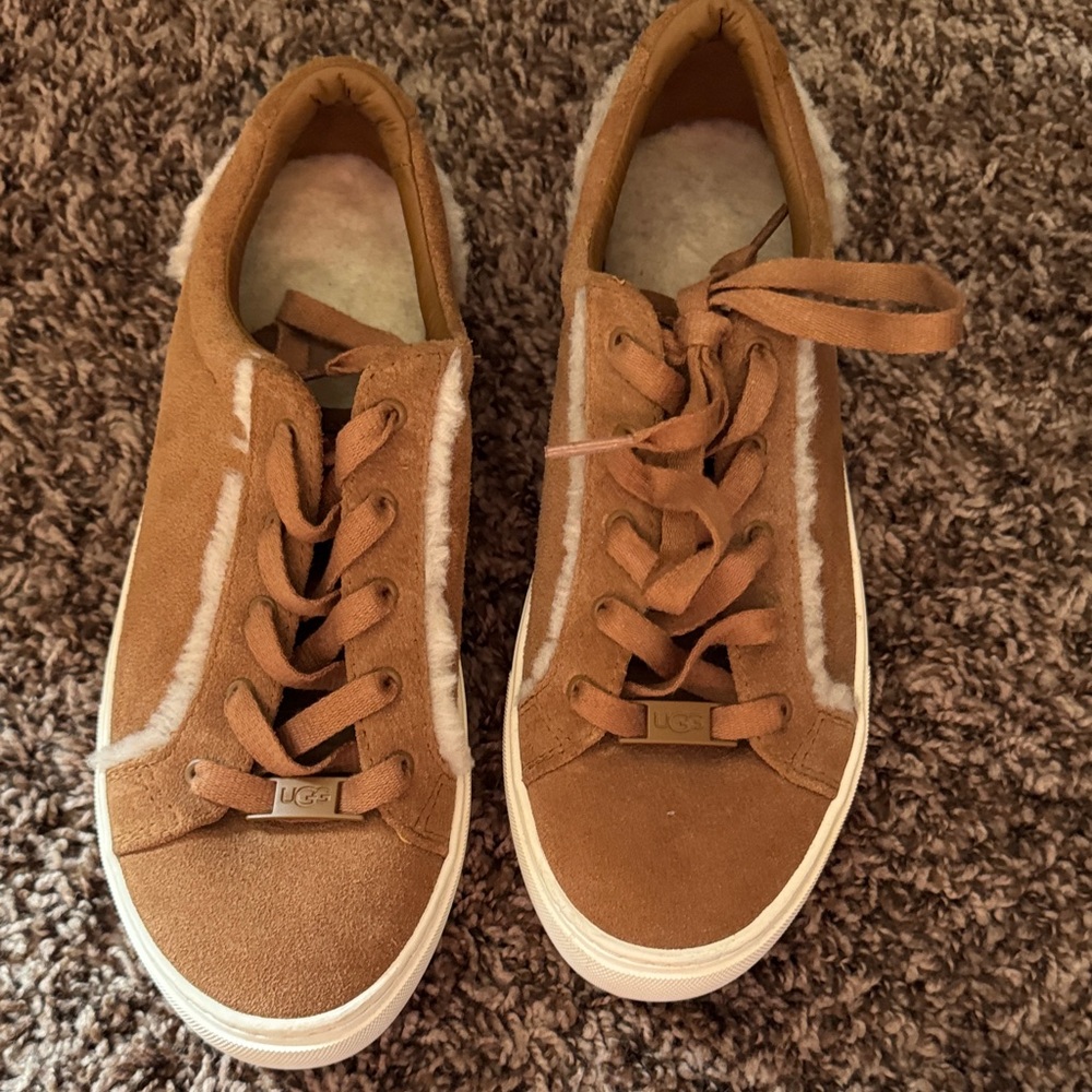UGG Women's Tan Suede Sneakers